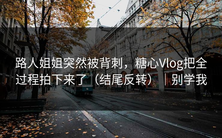路人姐姐突然被背刺,糖心Vlog把全过程拍下来了(结尾反转)|别学我 路人姐姐突然被背刺,糖心Vlog把全过程拍下来了(结尾反转)|别学我