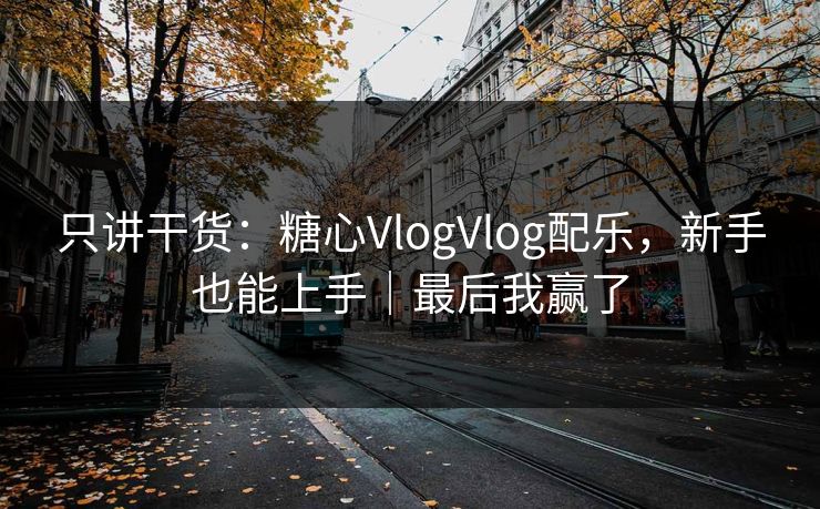 只讲干货:糖心VlogVlog配乐,新手也能上手|最后我赢了 只讲干货:糖心VlogVlog配乐,新手也能上手|最后我赢了