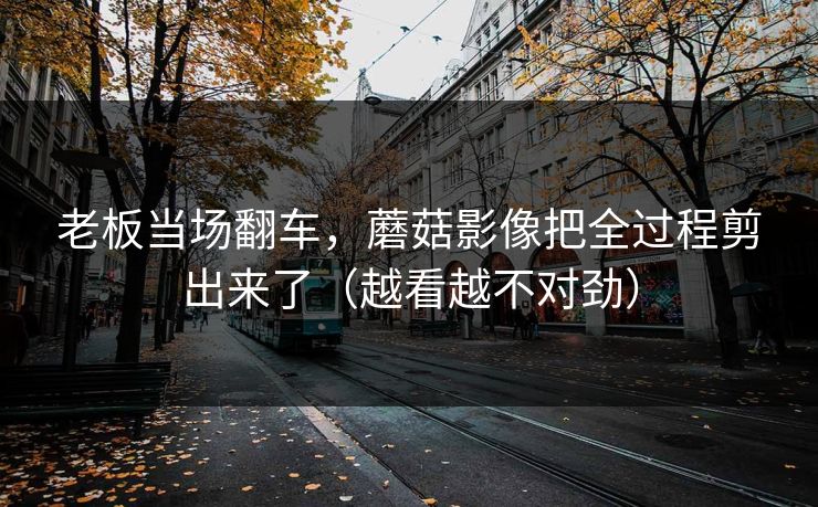老板当场翻车,蘑菇影像把全过程剪出来了(越看越不对劲) 老板当场翻车,蘑菇影像把全过程剪出来了(越看越不对劲)